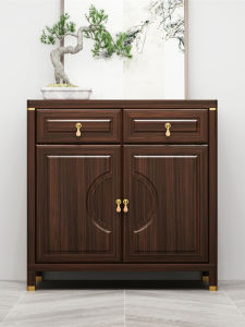 New Chinese Style Solid Wood Living Room Storage Cabinet Dining Room Cabinet Modern Simple Tea Water Cabinet Shoe Cabinet