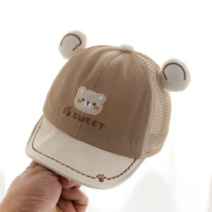 หมวกเบสบอลผ้าฝ้ายสำหรับเด็ก หมวกกันแดดแบบบาง ฤดูใบไม้ผลิและฤดูใบไม้ร่วง หมวกกันแดดสำหรับเด็กชายและเด็กหญิง หมวกกันแดดแบบด้านข้างสำหรับเด็กและเด็กวัยเตาะแตะ