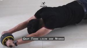 CHAMPS 2 IN 1 Ab Roller Alat Olahraga Pengecil Perut Buncit Alat Olahraga Untuk di Rumah