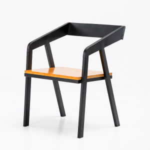 Modern Industrial Style Iron Art Solid Wood Back Chair Cafe Office Leisure Chair Restaurant Armchair Simple Elegant Design