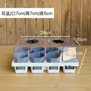 Thickened Octagonal Plastic Flower Pots for Seedling Cultivation And Leaf Cutting with Tray Modern Simplicity Style Home Decor