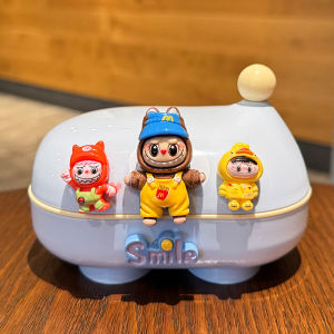 Cute Cartoon Soap Dish Flip Cover Laundry Soap Box Drainage with Lid Student Dormitory Fragrant Soap Box Home Use