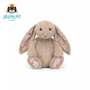 Jellycat ตุ๊กตากระต่ายลายดอกไม้ใหม่สำหรับเทศกาลอีสเตอร์ ตุ๊กตากระต่ายผ้านุ่มนิ่ม ของเล่นนุ่มๆ เพื่อความสบายใจ