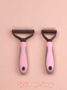 Lược chải lông cắt gỡ rối chuyên dụng răng inox cho chó mèo làm đẹp massage phụ kiện thú cưng giá rẻ - GiGi Pet Shop