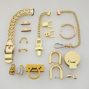 Decorative Chain Strap Hardware Clasp Half round D Buckle Bag Head Clip Fashionable Accessory for Handbags Leather Goods
