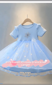 Girls Dress New Frozen Dress Princess Skirt Children Cotton Sequins Dress Kids Girl Fashion Clothing