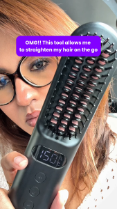 Stryv MiniStyler 1.0 | Compact Wireless Anti-frizz Heated Comb Fast Multiple Heat settings