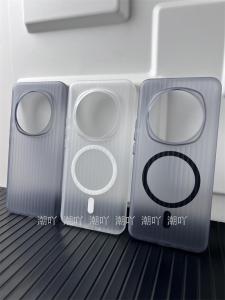 Honor Magic6Pro Phone Case Creative Corrugated Texture Magnetic Absorption Hard Shell Full Edge Protection Ice Fog Luxury Feel