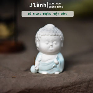 Đế Cắm Nhang Trầm Hương Tượng Phật Gốm Sứ Cao Cấp Dáng Đứng Nằm Thiền 3 Lành Trang Trí Tâm Linh Thờ Cúng Rằm Quà Tết