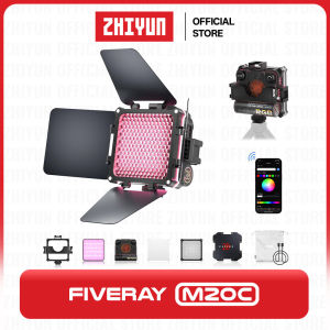 ZHIYUN FIVERAY M20C RGB Video Light 20W Portable Camera Light Photography Lighting LED Fill Light Studio Light HSI Mode TLCI 96+ Temperature 2500K-10000K