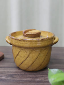 Japan Import Ancient Roasted Green Kiln Deep Type Rice Cooker Japanese Household Olla Stew Pot Soup Porridge Pot Gas Use