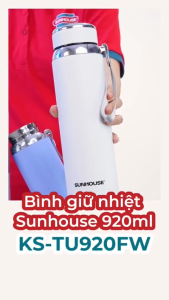 BÌNH GIỮ NHIỆT FLEXI 920ML SUNHOUSE KS-TU920FN - Dung tích lớn Chất liệu Inox 304 cao cấp