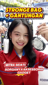 Mitra Sejati Storage Bag Transparans+Gantungan Pouch Charger Handsfree Kabel Koin Tas Serbaguna