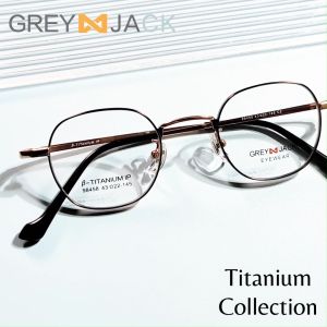 Grey Jack Frame Kacamata Kotak Titanium Style Simple Berkelas Bisa Minus Antiradiasi Blueray Photocromic Bluecromic 98458