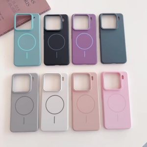 Ốp Điện Thoại Silicon Mỏng Chống Sốc Màu Kẹo Ngọt Cho Xiaomi 15 Pro 14 Pro 13 Pro Tương Thích Magsafe Tương Thích Sạc Không Dây