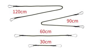 Benmax คาราไบเนอร์สายยางยืด ยางยืดเกี่ยวเต็นท์ สำหรับแก้ไขวัตถุ Outdoor Camping Tent Elastic Rope with Carabiner สายรัดเต็นท์