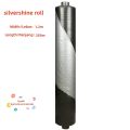 【Ready Stock】0.6M 0.8M 1M 1.2M Width Silvershine Roll Bumi Fertigasi Tanaman Plastik Anti Rumput Penutup Batas Silver shine. 