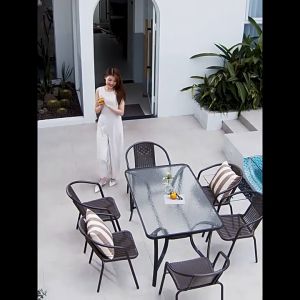 Outdoor patio tables and chairs outdoor garden leisure rattan chairs table and chairs set