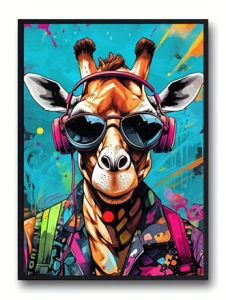 Cool graffiti gamer headphones animal poster ideal gift for wall art decoration autumn decoration room decoration home decor