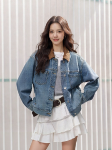 Semir | Retro Loose Turn-down Collar Jean Jacket 2026 New