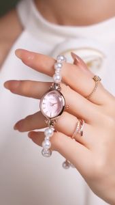 Rebirth Jam Tangan Wanita 0136 Gelang Korea Elgant Model Tali Mutiara Jam Tangan Cewek