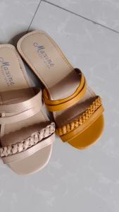 SQUARE TOE FLAT SLIPPERS FOR KIDS 3 TO 9YRS OLD-MJ96-MAXINE FOOTWEAR