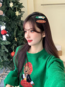 Cute Gingerbread Duckbill Hair Clip Plaid Design Fresh out Original Design Alloy Hair Accessories for Girls Side Hair Clips