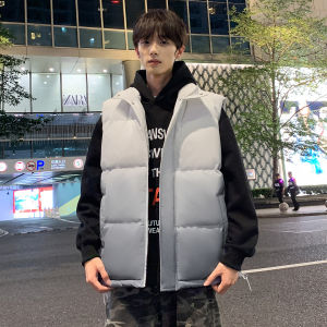 Áo Vest Cotton Không Tay Dày Dặn Ấm Áp Cổ Đứng Phong Cách Mỹ Thời Trang Thường Ngày Cho Nam Mùa Đông