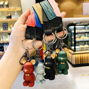 Talao Cartoon Keychain Cute Bear Doll Keyring Bag Pendant Couple Car Keyholder 4 Colors