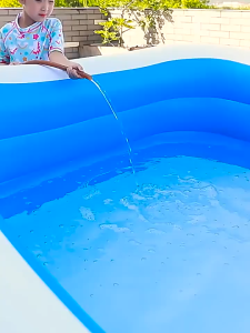 Inflatable Kiddie Pool 1.2m Kids Swimming Pool &Inflatable Soft Floor Indoor Outdoor Bathtub Pool