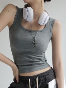 MiiOW | Chic Spicy Crop Top with Wide Shoulder Straps and Square Neckline