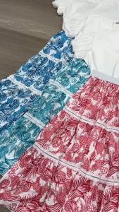 SV 6286 - Dellvano Set | Silvervogue | Set Atasan dan Rok Printed Katun Poliester Pakaian Wanita