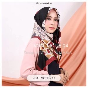 HIJAB SEGI EMPAT UMAMA VOAL MOTIF 04 / UMAMA SCRAF JILBAB SEGIEMPAT MODEL VOAL MOTIF 05 V.13 / UMAMA SQUARE HIJAB WANITA BAHAN COTTON VOAL UKURAN 110 X 110 CM