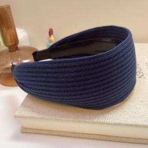 ผ้าคาดผมแบบสวมที่ถักสีเทาสำหรับนักศึกษาศิลปะ ผ้าคาดผมแบบกว้างสำหรับผู้หญิง ผ้าคาดผมกีฬา 2025 รุ่นใหม่ SweetyJa สไตล์เกาหลี