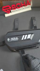 TSP-001 B-Soul Tas Sepeda Design Segitiga Tahan Air Resleting HardShell Triangle Bag Waterproof Bahan Kuat Kualitas Terjamin Bergaransi Cocok Gowes
