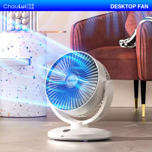 Small Desk Fan for Bedroom1800mAh BatteryUSB Fan for Desk5 Speed Air Circulator for Home Office