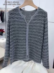 QINGNAER | Elegant Slimming Large Size Womens Fall Knit Cardigan