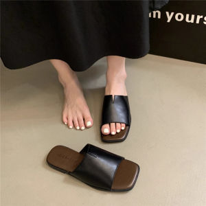 Fashionable Roman Style Flat Bottom Sandals Womens Summer Outdoor Wear Anti-Slip Low Heel Holiday Ladies Slip-On Shoes