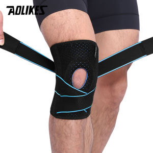 AOLIKES | AOLIKES 1PCS Knee Support Coolfit Quick dry Silica gel 4 Springs Sports KneePad Brace Patella Knee Pads Hole Knee Protector