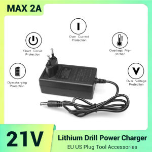 21V Universal Charger Power Adapter Lithium Drill Power Charger Electric Wrench Screwdriver Charger EU US Plug Tool Accessories