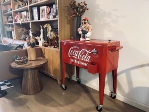 Outdoor insulated car box / icebox with wheel/camping Hand push refrigerated truck/ice bucket snack cabinet