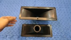 Họng loa -Phễu loa  treble kèn kích thước mặt  11X28CM lắp cho các củ kèn ren xoáy 350450.. giá 1 đôi