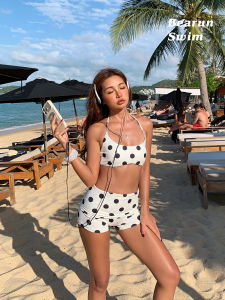 Dots Style Halter Separates Bikini Small Bust Support