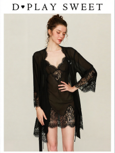 Lace Luxurious See-Through Sleepwear Set