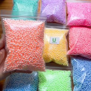 เม็ดโฟมสีพาสเทล โฟมย้อมสีขนาด3-4มิล ถุงซิบ7กรัมใส่กล่องของขวัญ วันเกิด วันปีใหม่ วันปัจฉิม