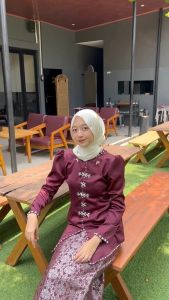 Safiya One Set Baju Kurung Melayu Rok Songket Modern Premium Termurah Fashion Outfit Muslim Wanita Pesta Kondangan Wisuda