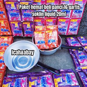 promo paket hemat 48 pcs soklin liquid 20 ml+ bakul nasi paket hemat beli sabun cuci pakaian gratis wadah