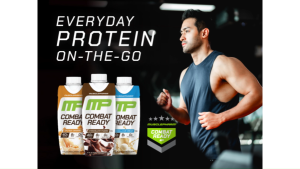MusclePharm Combat Ready 40g Protein Shake Ready to Drink RTD with BCAA Glutamine 12 x 500ml Carton