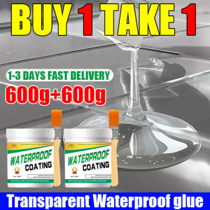 👍Buy 1 take 1 👍 Super Transparent Waterproof Sealant Glue With brush 600g repair Bubong Cement Wall Tile Plywood Roof Cracks Concrete Watertight Waterproof Paint Without Leakage