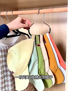 Circle Ring Hat Hanger Set – Baseball Cap Display Rack Wardrobe Organizer and Scarf/Tie Hanging Rack